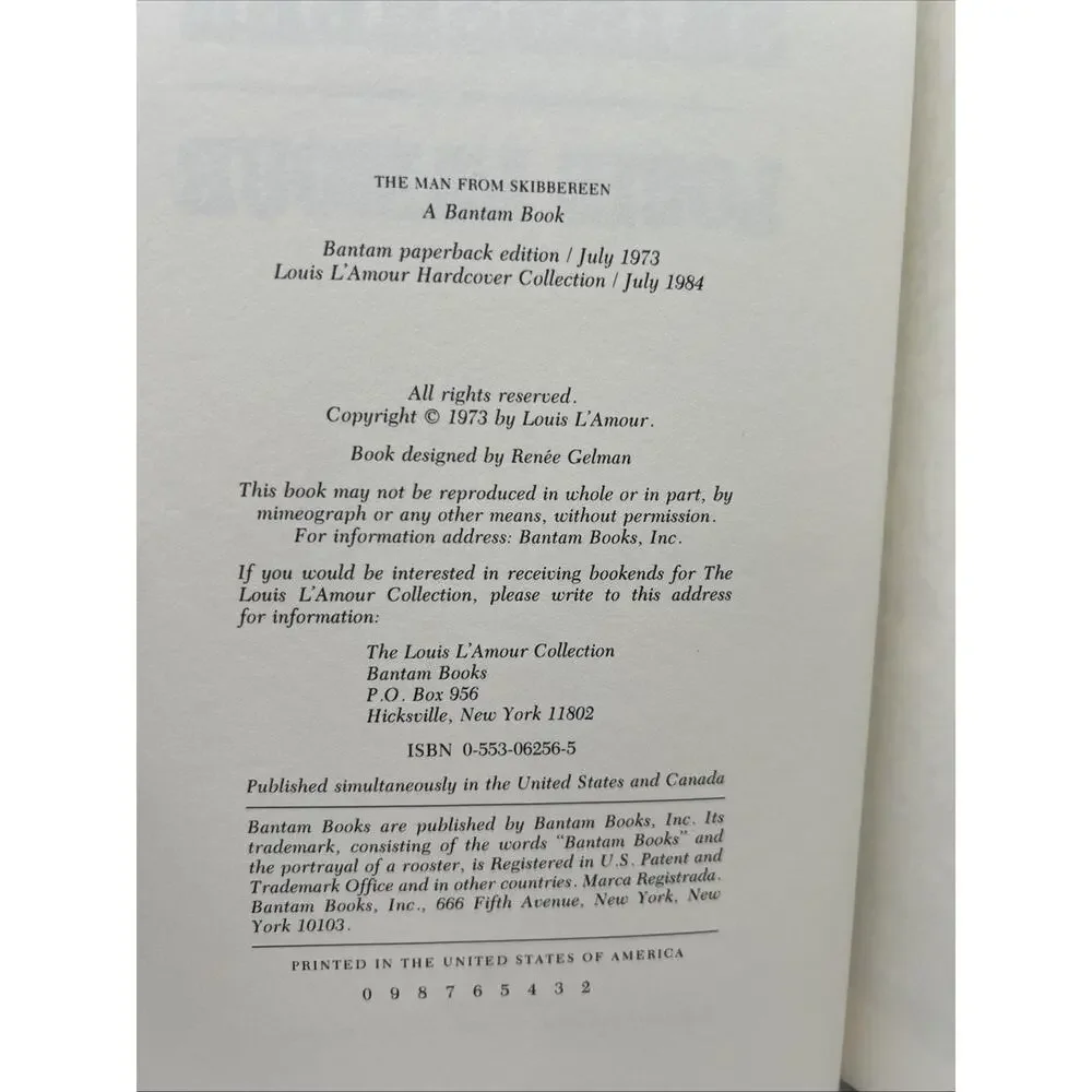 The Man From Skibbereen Loius L'amour leatherette bound collection Like New